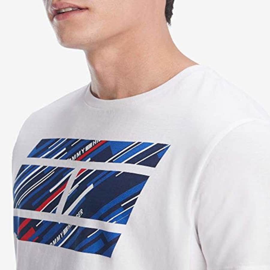 Tommy Hilfiger Men's Sport Short Sleeve Graphic T Shirt, White-Print, X-Large for $28 Tommy Hilfiger Men's Sport Short Sleeve Graphic T Shirt, White-Print, X-Large for $28