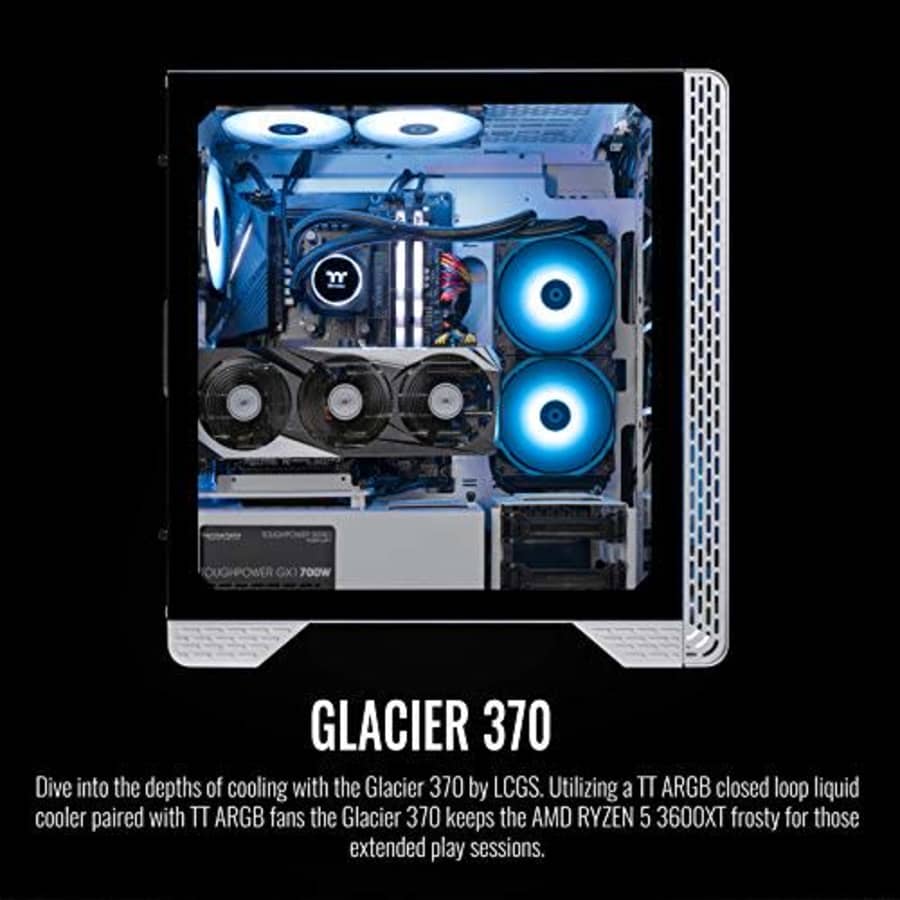 Thermaltake LCGS Glacier 370 AIO Liquid Cooled CPU Gaming PC (AMD RYZEN 5 3600XT 6-core, ToughRam for $1,700
