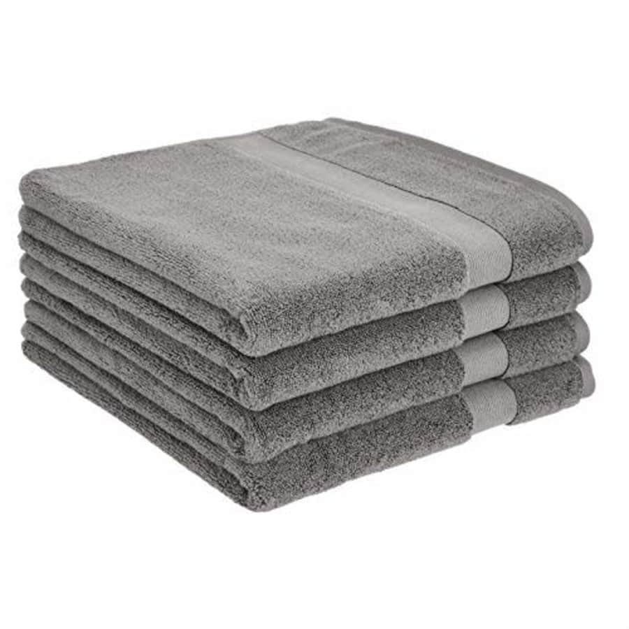 Amazon Basics Dual Performance Bath Towel - 4-Pack, Warm Stone for $49 Amazon Basics Dual Performance Bath Towel - 4-Pack, Warm Stone for $49