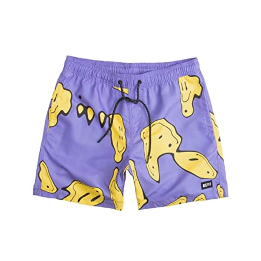 NEFF Men's Standard Daily Hot Tub Board Shorts for Swimming, Purple Meltdown, X-Large for $27