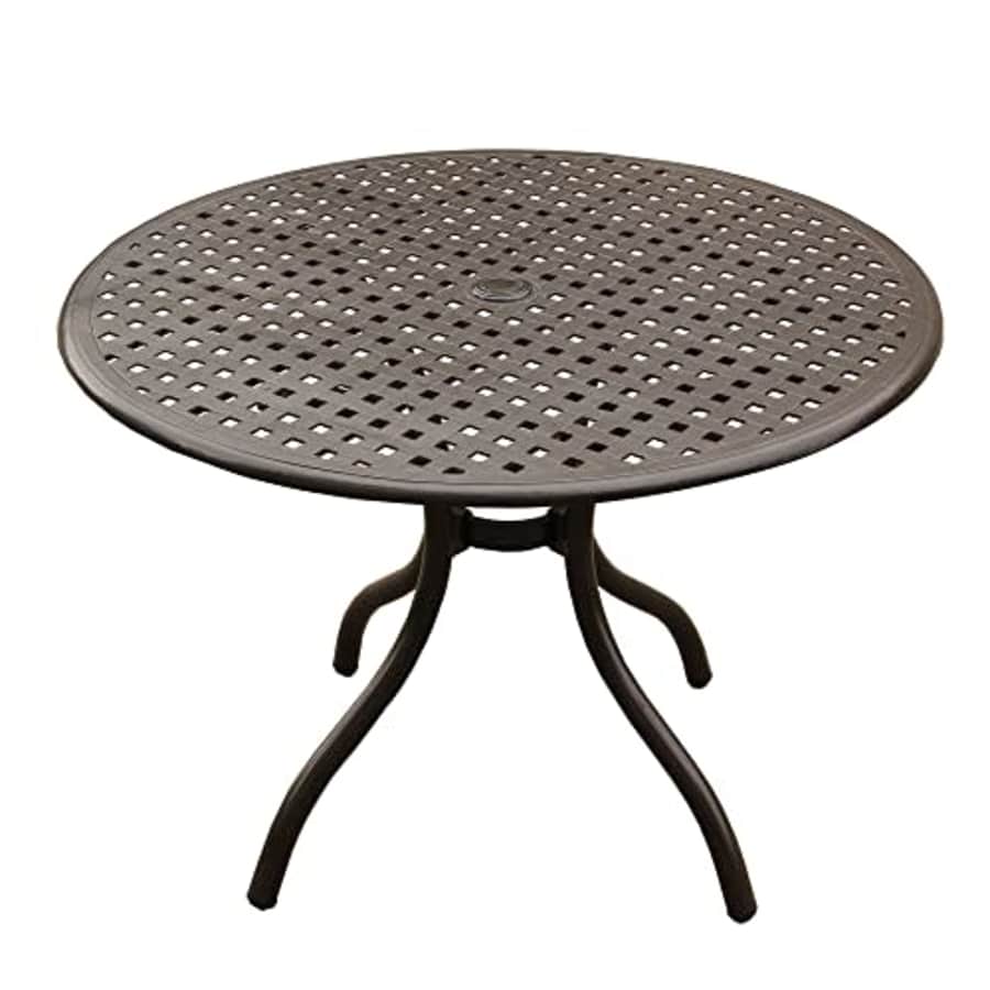 Oakland Living 1088-ROUND-42-MODERN-TABLE-RE Modern Outdoor Mesh Aluminum 42-in Brown Round Patio for $284