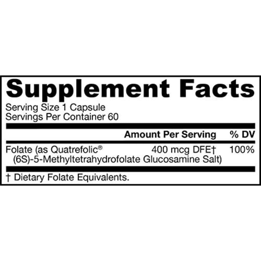 Jarrow Formulas Methyl Folate 400 mcg - 60 Veggie Caps - Highly Biologically Active Form of Folate for $13