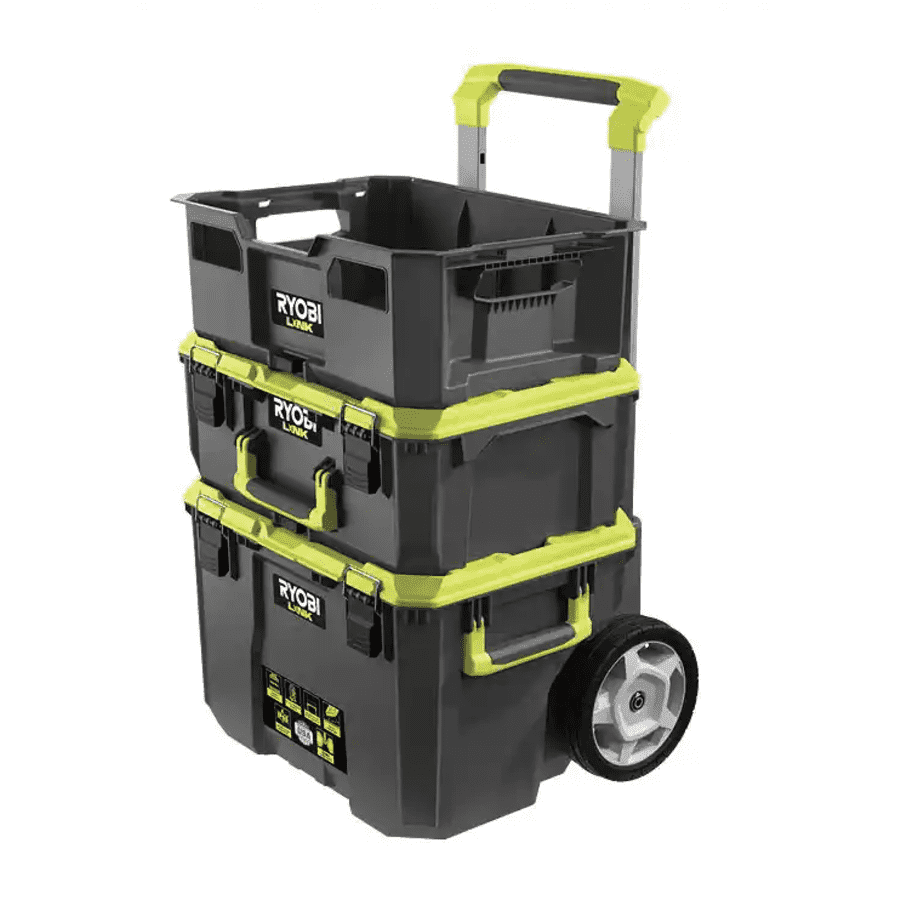 Ryobi Link Rolling Tool Box w/ Link Medium Tool Box & Link Tool Crate for $149
