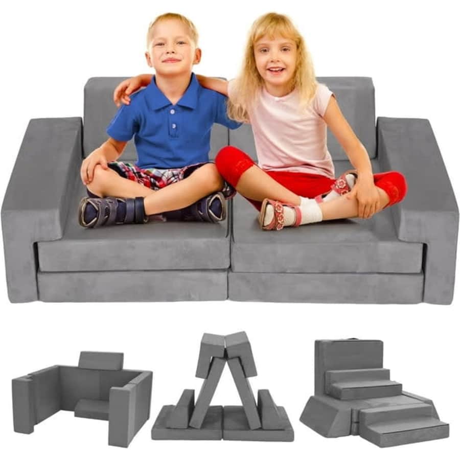 8-Piece Modular Kids Play Couch for $70