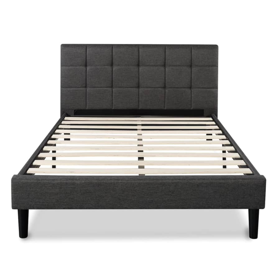 Zinus Lottie Upholstered Square-Stitched Queen Platform Bed for $200 Zinus Lottie Upholstered Square-Stitched Queen Platform Bed for $200
