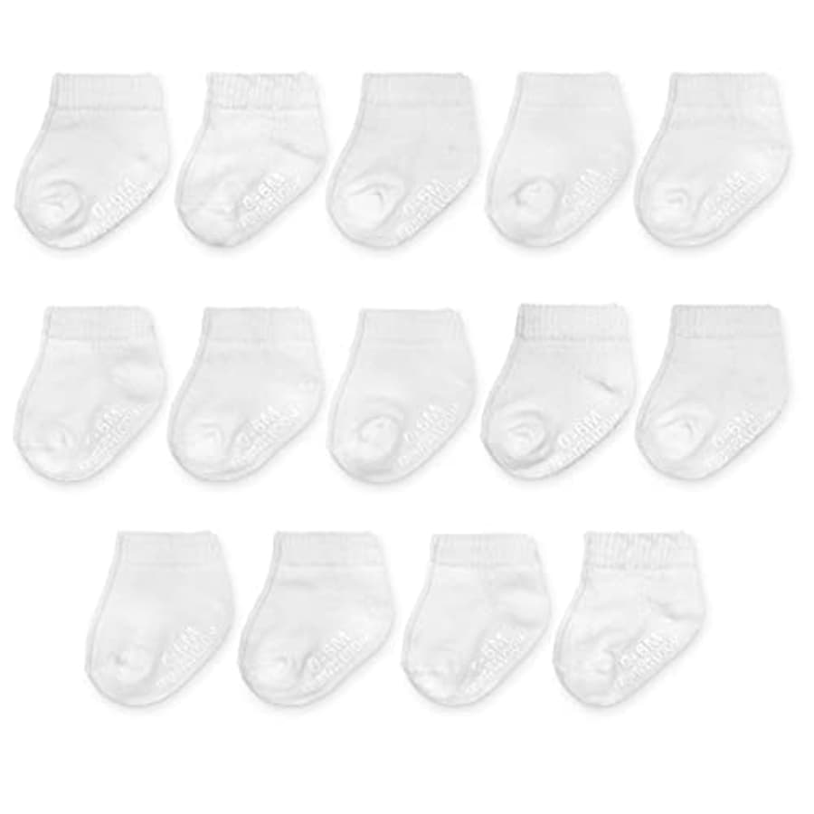 Fruit of the Loom Baby 14-Pack Grow & Fit Flex Zones Cotton Stretch Low Cut Socks - Unisex, Girls, for $13