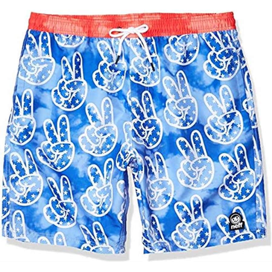 NEFF Men's Hot Tub Swim Surf Shorts, Pink, L for $33