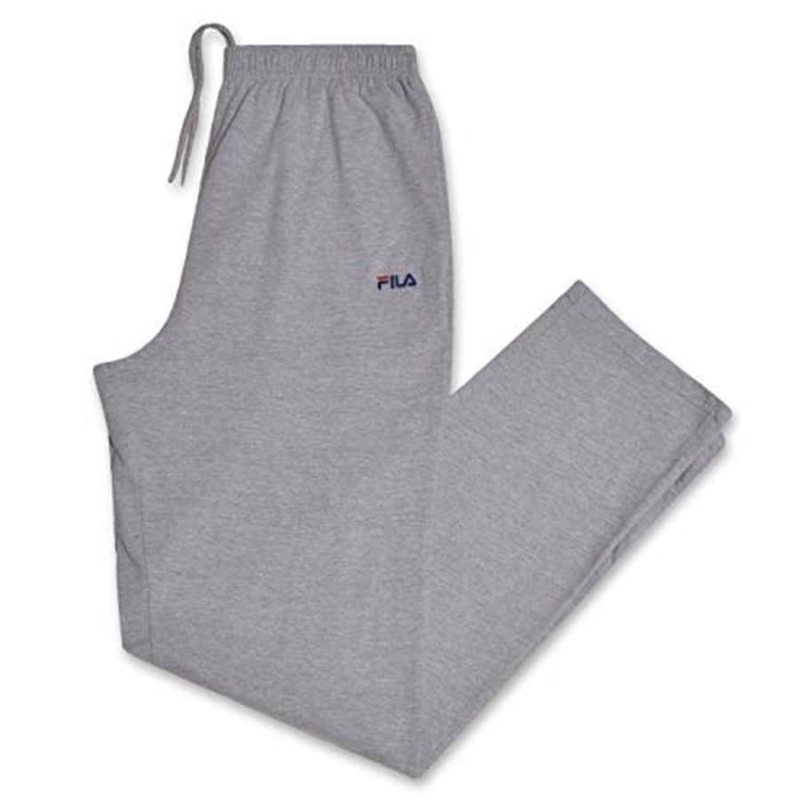 Fila Mens Big and Tall Lightweight Jersey Activewear Lounge Sweatpants Open Bottom Heather Grey for $35 Fila Mens Big and Tall Lightweight Jersey Activewear Lounge Sweatpants Open Bottom Heather Grey for $35