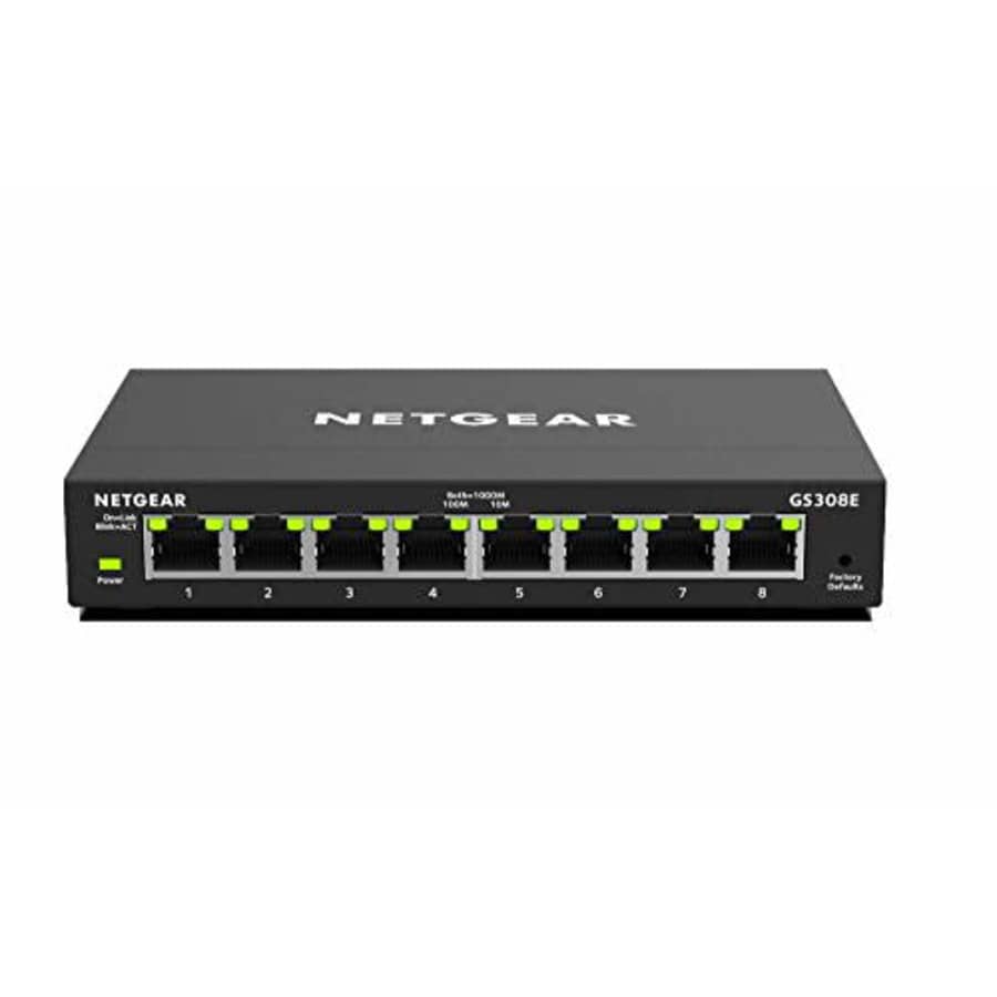 Netgear GS308E 8 Port Gigabit Ethernet LAN Switch Smart Managed Plus (Plug-and-Play, IGMP Snooping, for $90 Netgear GS308E 8 Port Gigabit Ethernet LAN Switch Smart Managed Plus (Plug-and-Play, IGMP Snooping, for $90