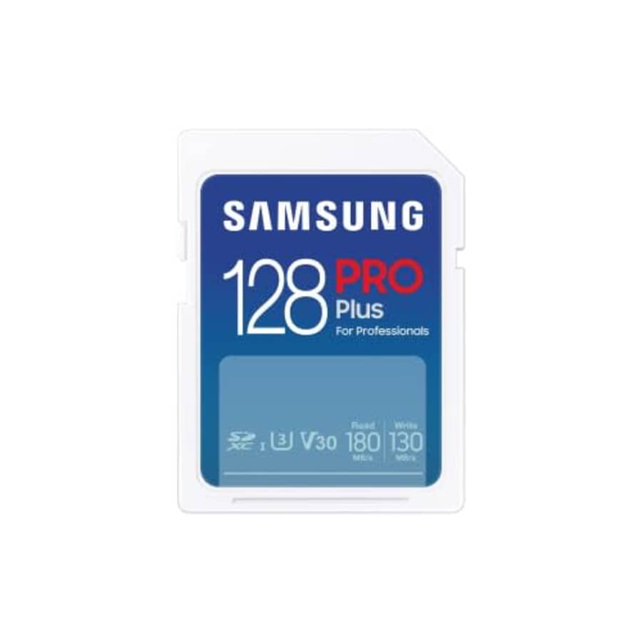 Samsung PRO Plus SD Card, 128GB, UHS-I U3, Full HD & 4K UHD, 180MB/s Read, 130MB/s Write, Memory for $28