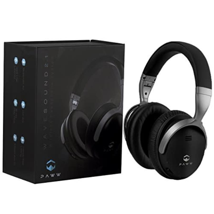 Paww WaveSound 2.1 Wireless Bluetooth 4.2 Over-The-Ear Foldable Headphones/Headset with Mic, aptX for $128