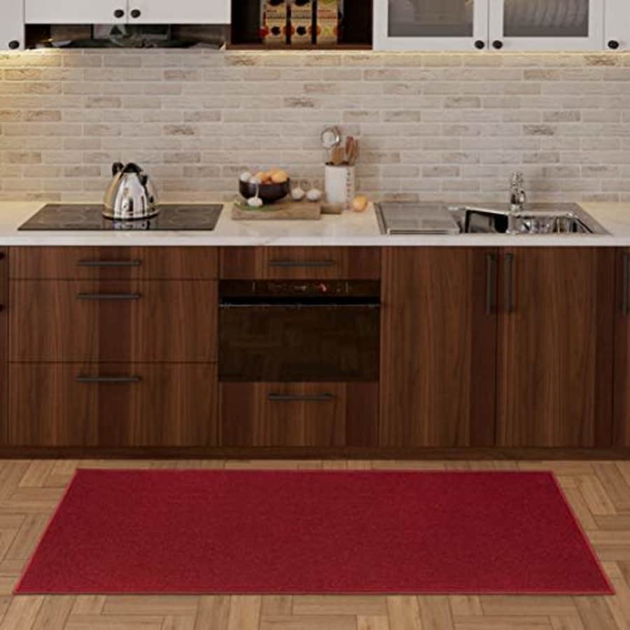 Ottomanson Ottohome Collection Solid Design Runner Rug, 2'3" X 6', Red Solid (OTH8400-2X6) for $12 Ottomanson Ottohome Collection Solid Design Runner Rug, 2'3" X 6', Red Solid (OTH8400-2X6) for $12