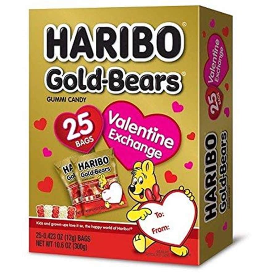 Haribo Gold-Bears Valentines Day Gummy Bears Party Supplies Favors, 25 Count for $10