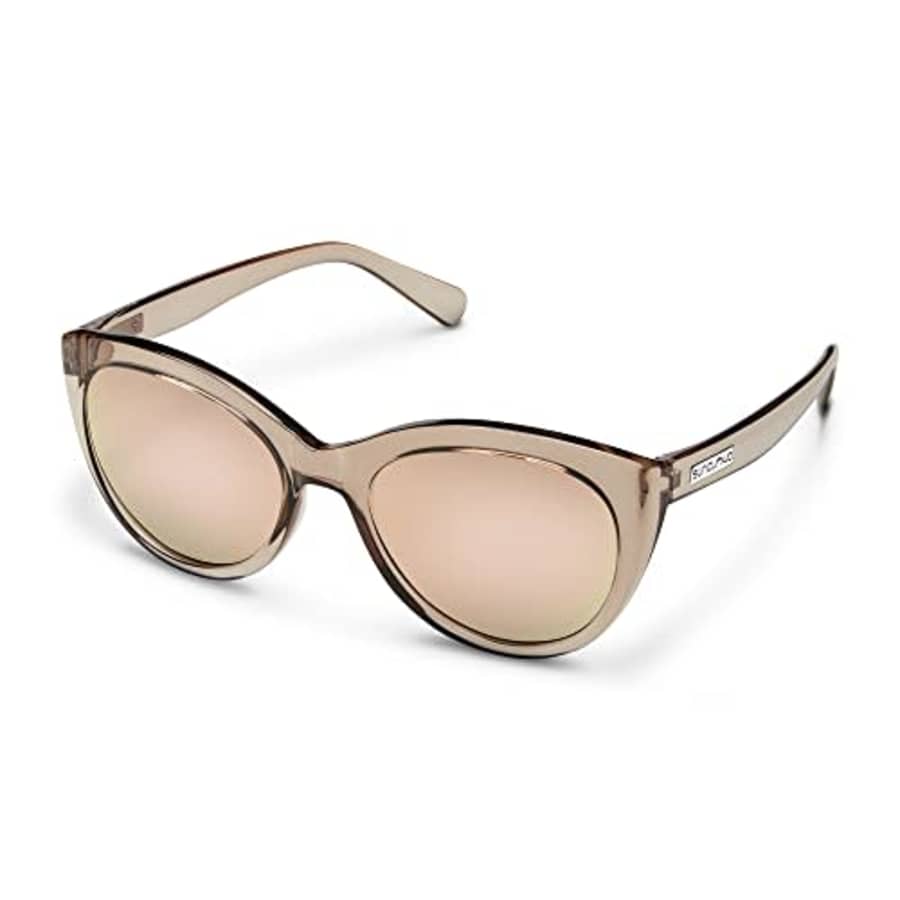 Smith Suncloud Cityscape Polarized Sunglasses, Transparent Taupe/Polarized Pink Gold Mirror, One Size for $55 Smith Suncloud Cityscape Polarized Sunglasses, Transparent Taupe/Polarized Pink Gold Mirror, One Size for $55
