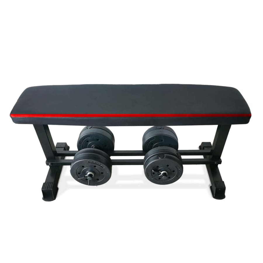 Cap Flat Weight Bench w/ 50-lb. Adjustable Dumbbell Set for $80