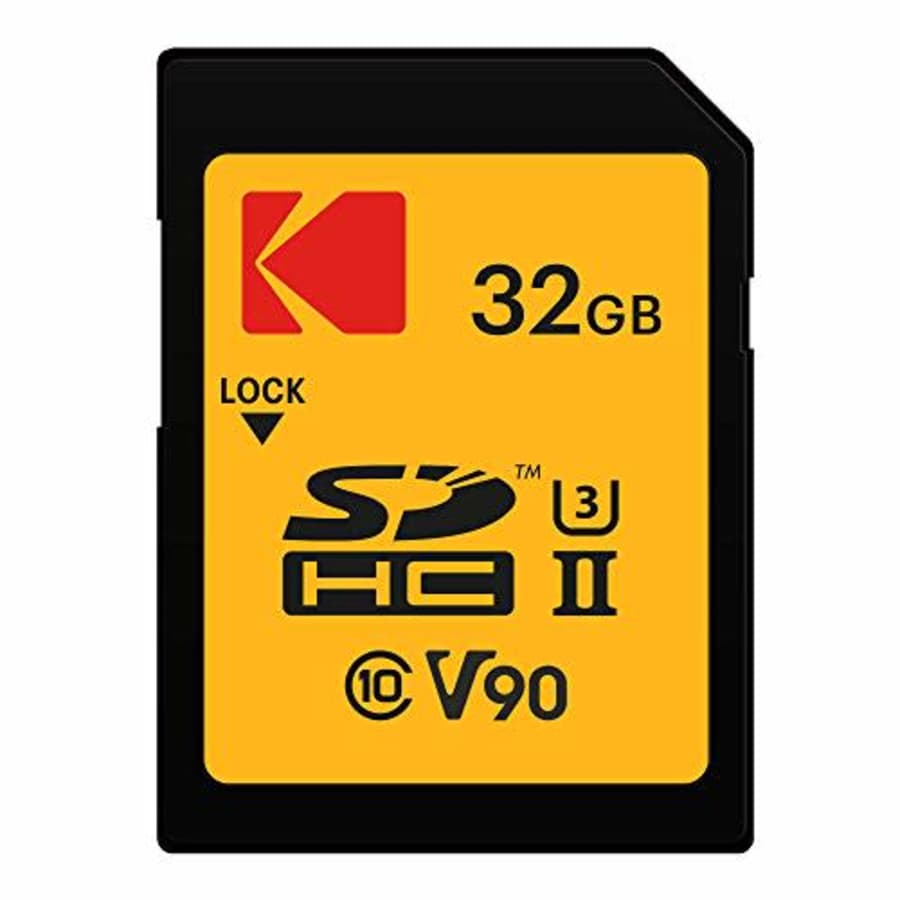Kodak 32GB UHS-II U3 V90 Ultra Pro SDHC Memory Card - Up to 300MB/s Read Speed and 270MB/s Write for $26