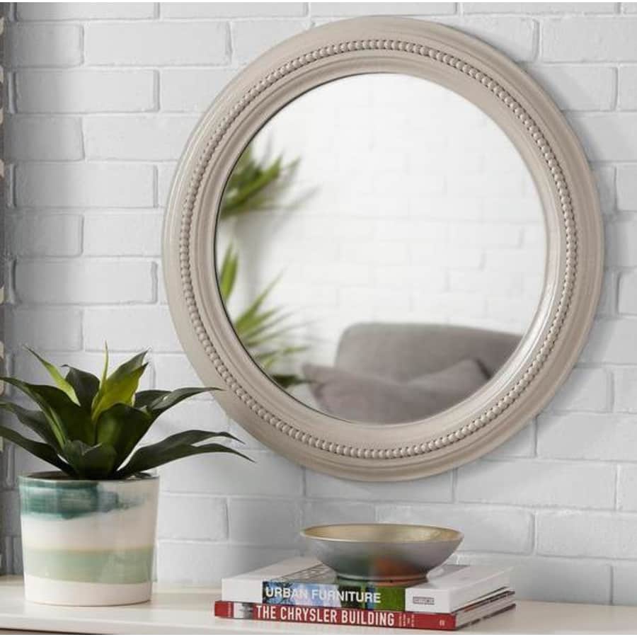 StyleWell 24" Round Antiqued Farmhouse Mirror for $53