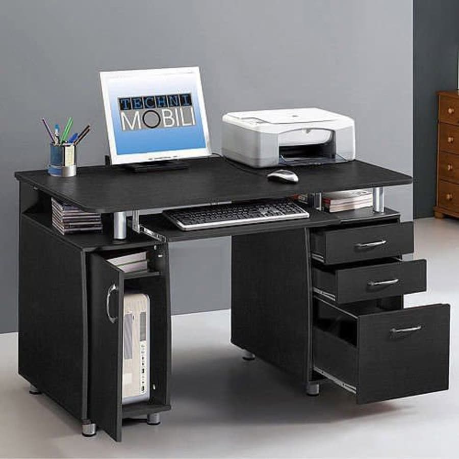 Techni Mobili Super Storage Computer Desk, Home and Office Furniture for $210