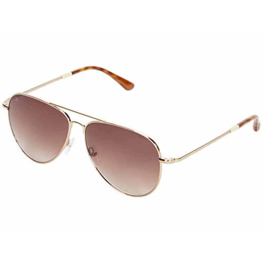 TOMS Hudson Pilot Sunglasses, Shiny Gold/Brown Gradient, 60-13-148 for $130