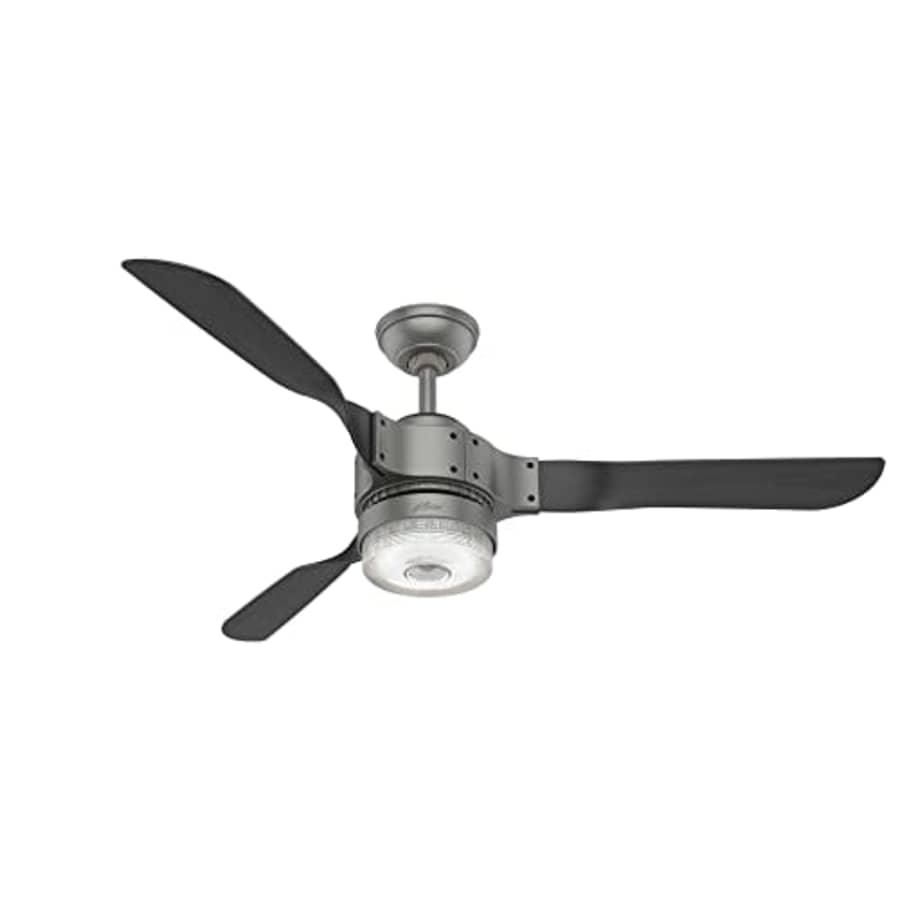 Hunter Fan Hunter Apache Indoor Wi-Fi Ceiling Fan with LED Light and Remote Control, 54", Matte Silver for $450 Hunter Fan Hunter Apache Indoor Wi-Fi Ceiling Fan with LED Light and Remote Control, 54", Matte Silver for $450