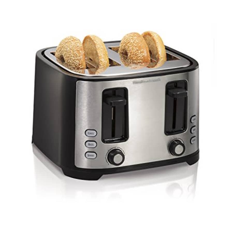 Hamilton Beach 4 Slice Extra Wide Slot Toaster with Defrost and Bagel Functions, Shade Selector, for $57