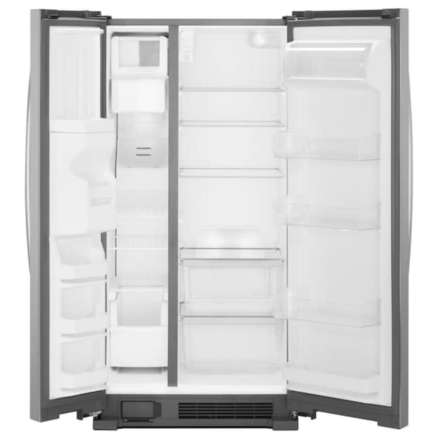 Whirlpool Frigidaire 25.6-Cu. Ft. Side-by-Side Refrigerator with Ice Maker: $1,049 Whirlpool Frigidaire 25.6-Cu. Ft. Side-by-Side Refrigerator with Ice Maker: $1,049