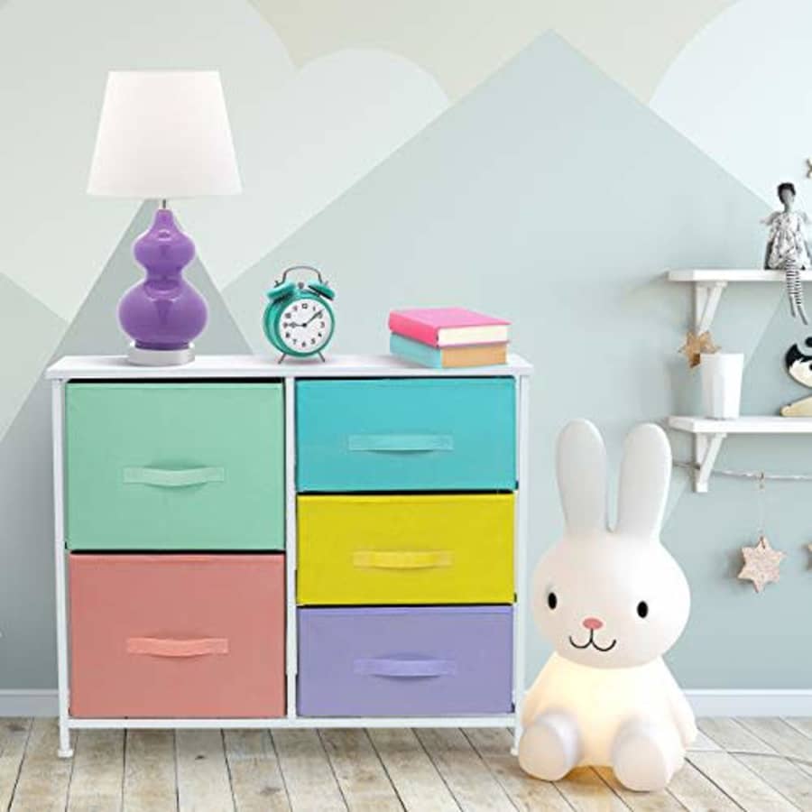 Sorbus Dresser with 5 Drawers - Furniture Storage Tower Unit for Bedroom, Hallway, Closet, Office for $72