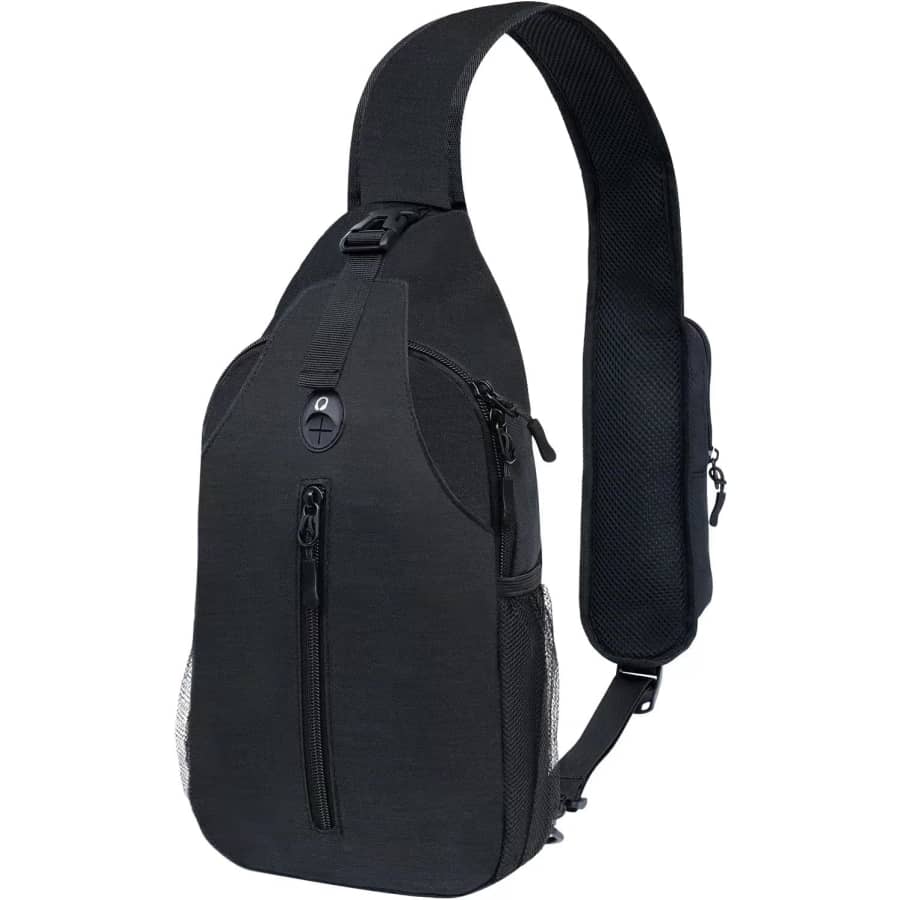 Sling Crossbody Bag w/ Bottle Pocket for $10