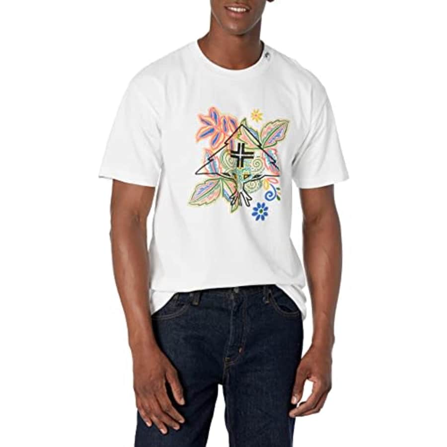 LRG Men's Brighter Graphic Logo T-Shirt, White, 3X for $14