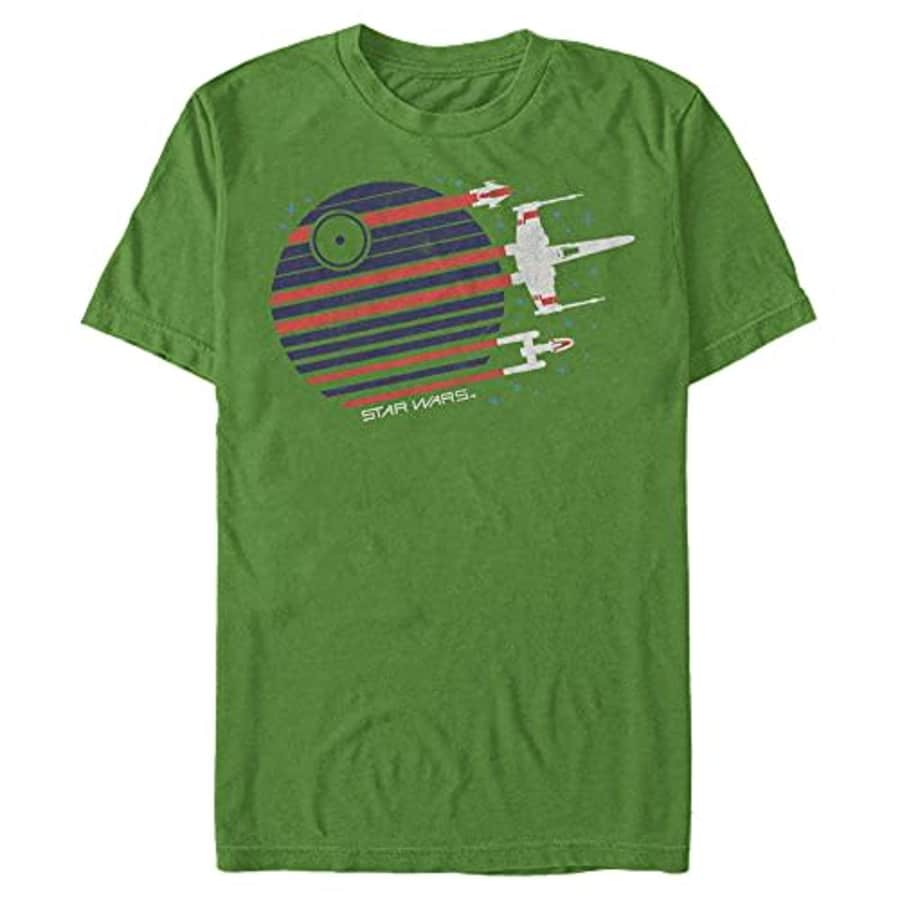 Star Wars Men's Rebel Flyby T-Shirt, Kelly Green, Small for $20