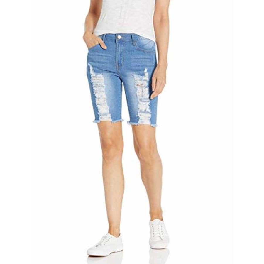 V.I.P. JEANS Women's Super Cute Jeans Shorts Acid Washed, Medium Blue, 13 for $23 V.I.P. JEANS Women's Super Cute Jeans Shorts Acid Washed, Medium Blue, 13 for $23