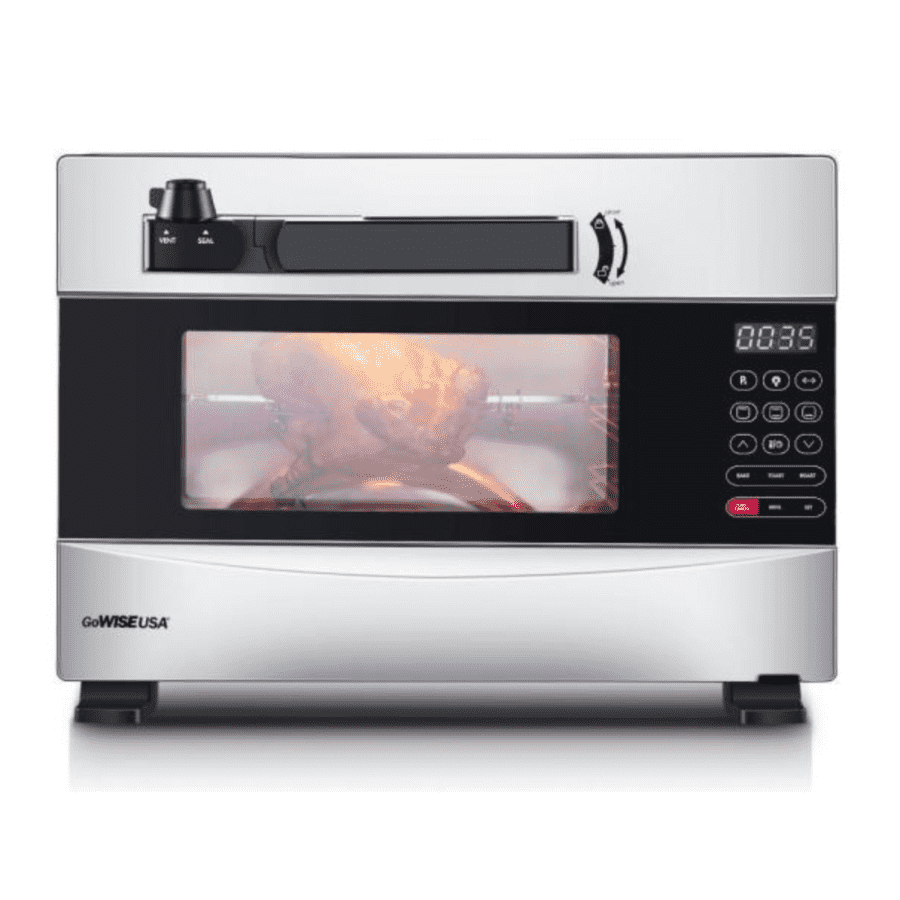 GoWise 27-Quart 1,600W Stainless Steel Programmable Pressure Oven w/ Rotisserie for $121