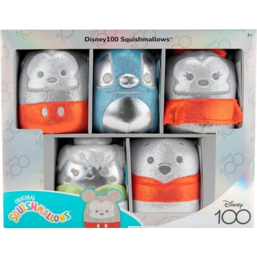 Jazwares Disney 100 5" Original Squishmallows 5-Pack for $25 Jazwares Disney 100 5" Original Squishmallows 5-Pack for $25