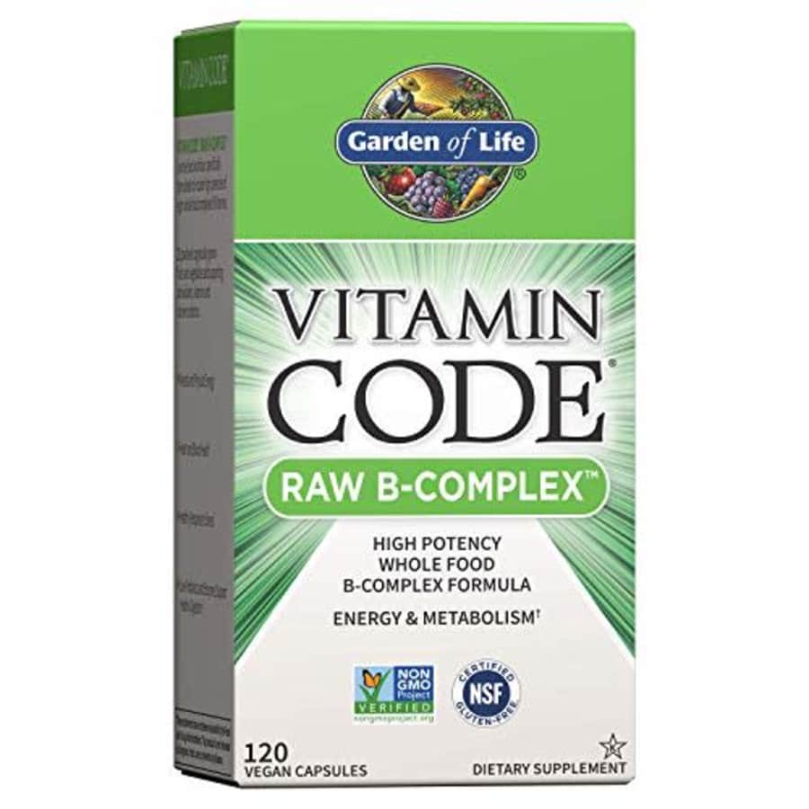 Garden of Life Vitamin B Complex - Vitamin Code Raw B Vitamin Whole Food Supplement, Vegan, 120 for $42