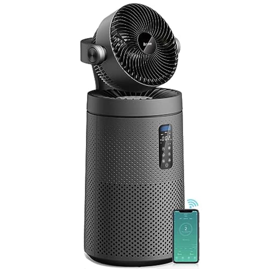 AROEVE Air Purifiers for Home Large Room With Air Circulator Fan System And Smart WIFI True H13 for $150