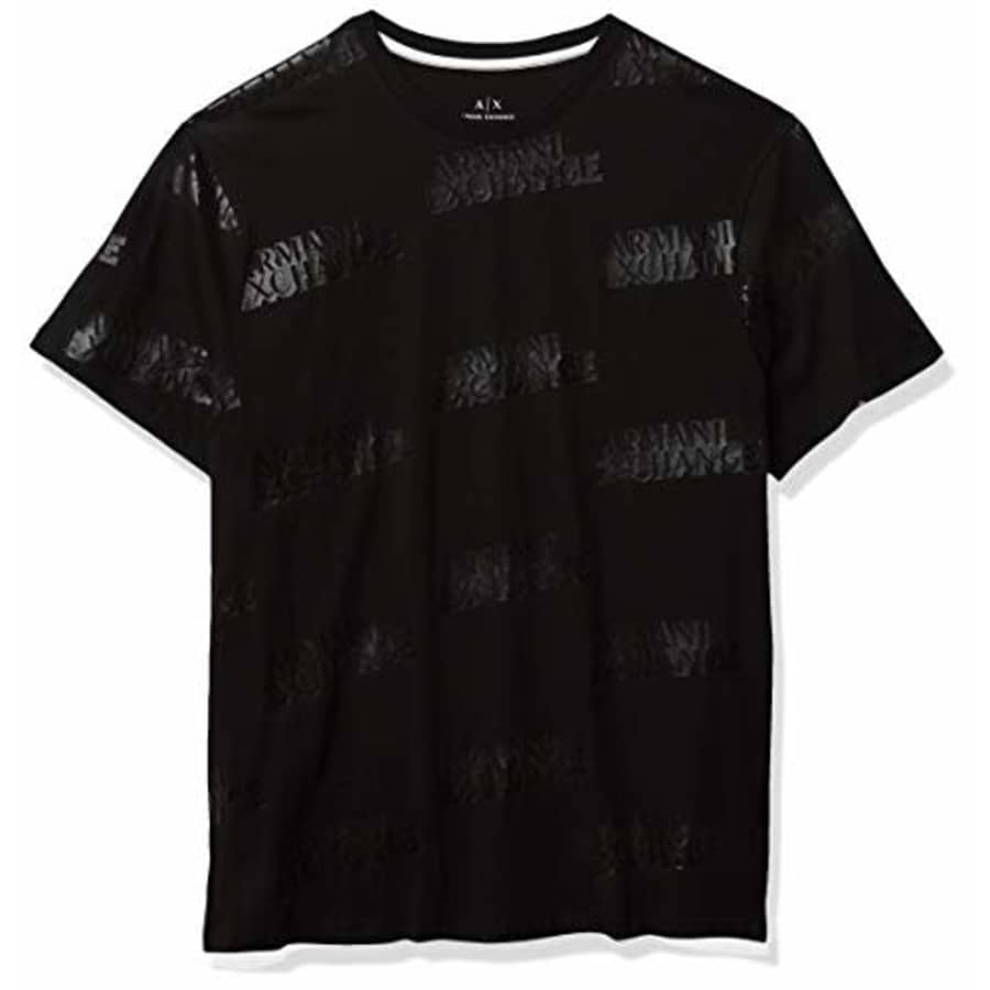 A|X Armani Exchange Men's T-Shirt, Black 3D Logo, S for $40