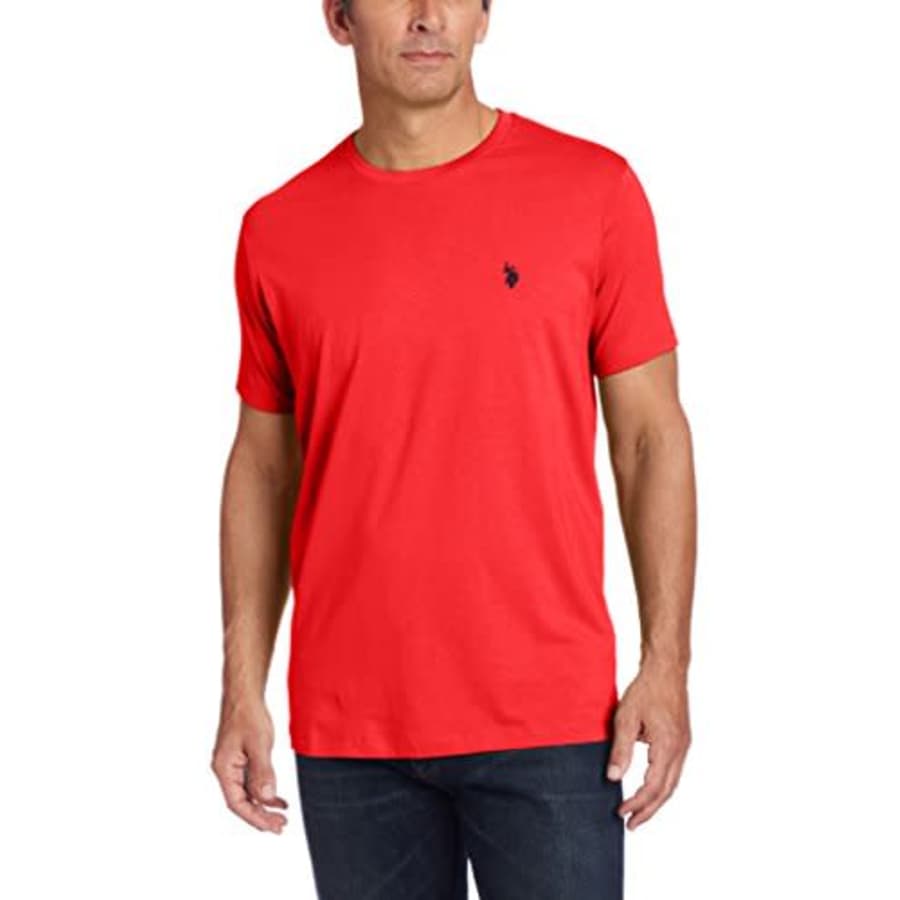 U.S. Polo Assn. Men's Crew Neck Small Pony T-Shirt, Bachelor Blue, L for $15