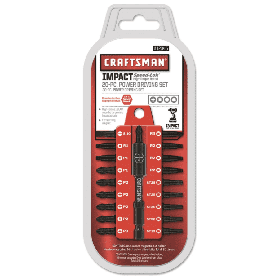 Craftsman Speed-Lok 20-Piece Impact Power Bit Set for $4