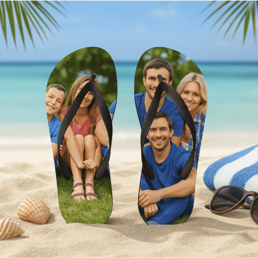 Canvas Champ Custom Photo Flip Flops for $15