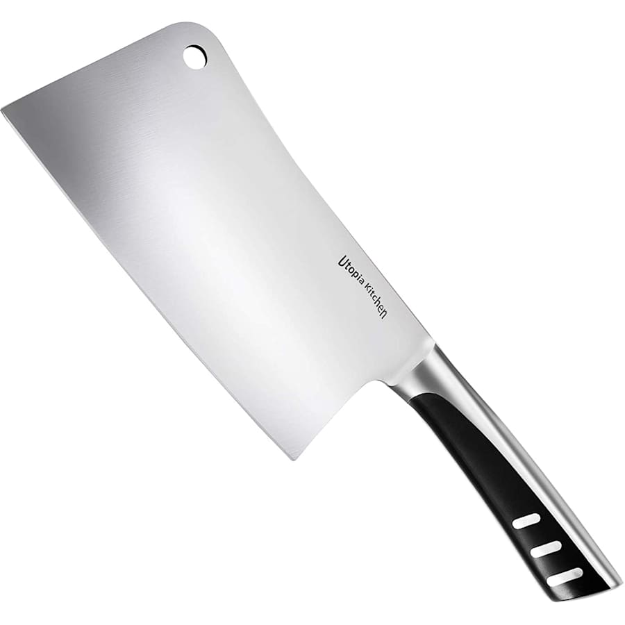 Utopia Kitchen 7" Stainless Steel Cleaver Knife for $12 Utopia Kitchen 7" Stainless Steel Cleaver Knife for $12