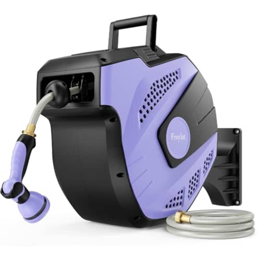 Froylot 100-Foot Retractable Garden Hose Reel for $85