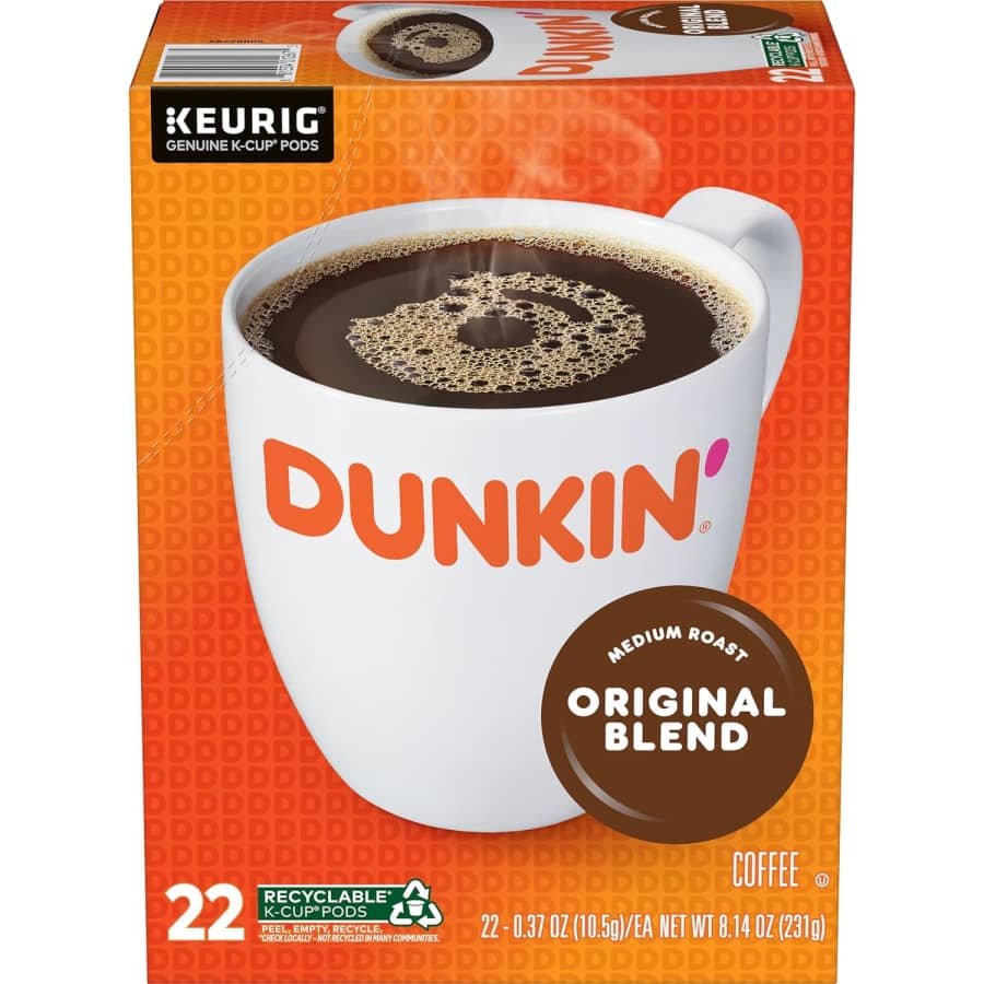 Dunkin' Original Blend Medium Roast K-Cup 88-Pack for $28 via Sub & Save Dunkin' Original Blend Medium Roast K-Cup 88-Pack for $28 via Sub & Save