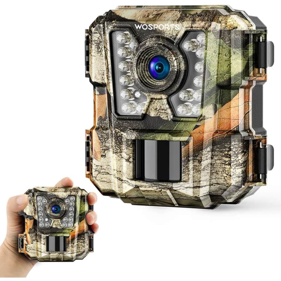WoSports 1080P HD Mini Trail Camera with IR Night Vision for $40