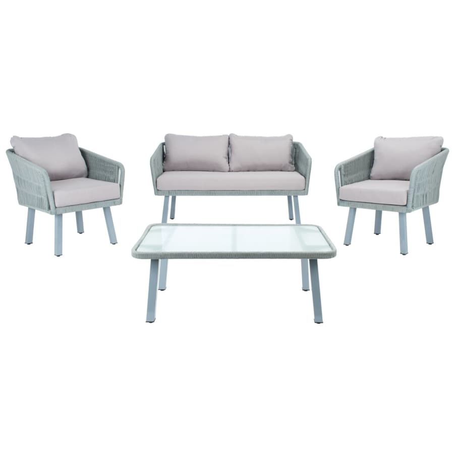 Mercury Row Cangelosi 4-Person Outdoor Seating Group w/ Cushions for $580