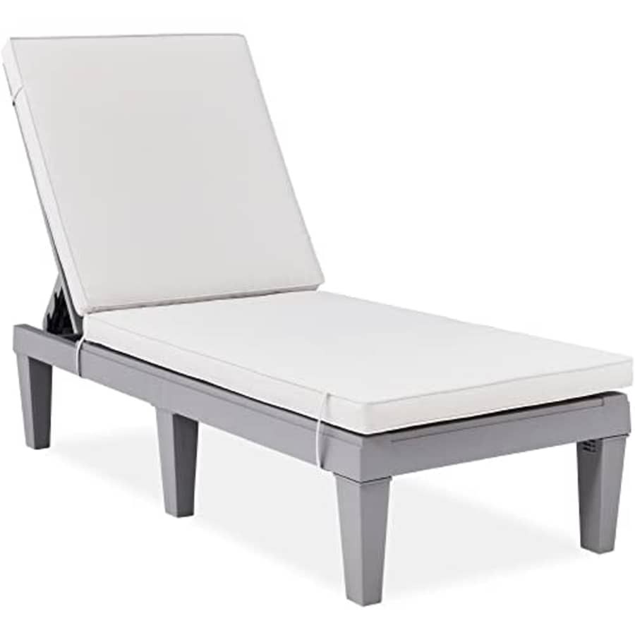 Best Choice Products Outdoor Lounge Chair, Resin Patio Chaise Lounger for Poolside, Backyard, Porch for $128 Best Choice Products Outdoor Lounge Chair, Resin Patio Chaise Lounger for Poolside, Backyard, Porch for $128