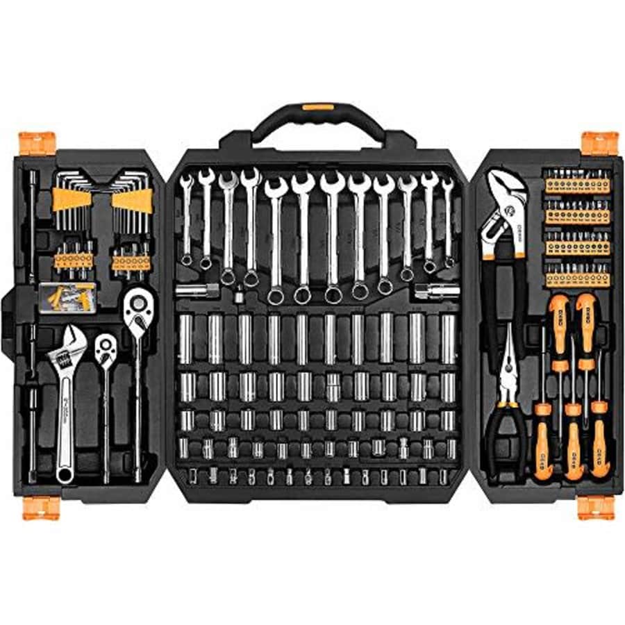 DEKOPRO 192 Piece Mechanics Tool Set Socket Wrench Set,Auto Repair Hand Tool Kit Wrench Tool Box for $100