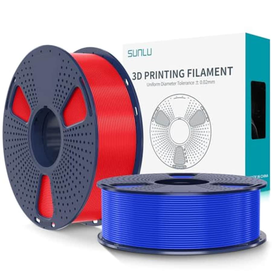 SUNLU PLA+2.0 3D Printer Filament 2KG, Tougher and Stronger PLA Plus Filament 1.75mm, Dimensional for $25