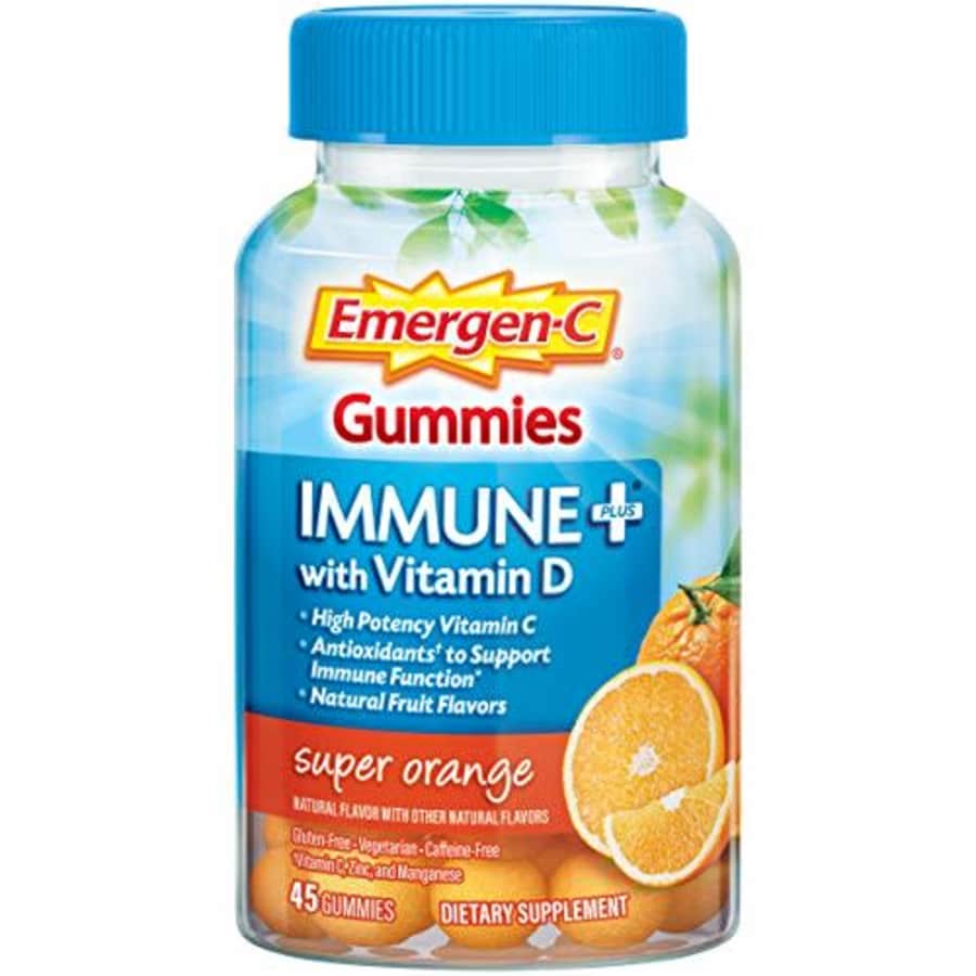 Emergen-C Immune+ Gummies, Vitamin D plus 750 mg Vitamin C (45 Count, Super Orange Flavor) Immune for $15 Emergen-C Immune+ Gummies, Vitamin D plus 750 mg Vitamin C (45 Count, Super Orange Flavor) Immune for $15