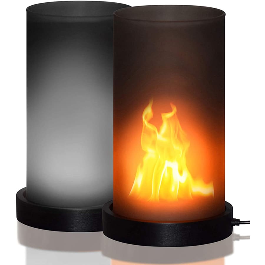 Abamerica LED Flame Light Cylinder Table Lamp for $12 Abamerica LED Flame Light Cylinder Table Lamp for $12