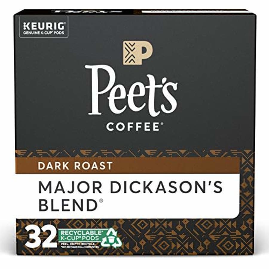 Peet's Coffee Major Dickason's Blend, Dark Roast,K-Cup, 32 ct for $29